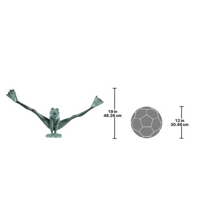 Large Bronze Crazy Legs Leap Frog Garden Statue