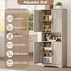 70" Tall Kitchen Pantry Cabinet with Doors and Adjustable Shelves, Freestanding Cupboard, Tall Storage Cabinet for Dining Room, Living Room - 4 of 4