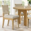 7-Piece Dining Table Set for 6, Oval Table with Paper Cord Back Dining Chairs for Family Meals or Entertaining-Maison Boucle - 2 of 4