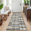 Striped Geometric Washable Runner Rug - Stain Resistant, Non-Slip Backing, Low Pile - For Hallway, Laundry, Bedroom - 4 of 4