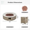 42/56 inch Outdoor Magnesium Oxide Fire Pit Table Propane for Outside Patio with Tank Cover - 3 of 4