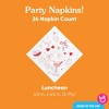 Big Dot of Happiness Drinks with the Girls Napkins, Galentine's Day or Bows, Hearts, Cherries Birthday, White 3-Ply Paper Luncheon Napkins - 24 Count - 4 of 4
