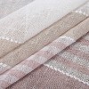 Striped Sheer Voile Cafe Curtains, Semi Transparent Window Treatment for Kitchen, 27"x24" Pink, Decorative Half Curtains, 2 Panels - 4 of 4