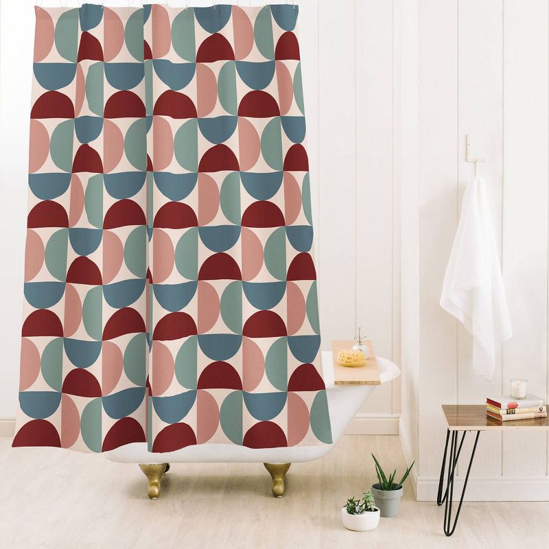 Color Poems Geometric Shapes Shower Curtain Cream - Deny Designs, 3 of 4