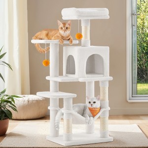 44.1' Cat Tree Tower for Indoor Cats ,Multi-Level Cat Condo Cat Furniture with Scratching Posts, Perches, Hammock, Cave - 1 of 4
