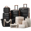 Lightweight Hardshell ABS Luggage Set Durable Spinner Suitcase with Dual Wheels, Carry-On & Check-In Sizes for Travel & Business - 2 of 4