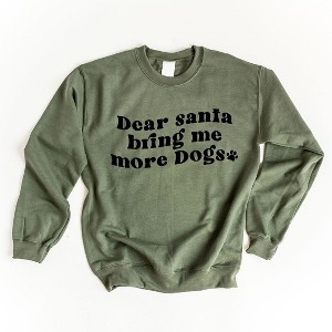 Simply Sage Market Women's Graphic Sweatshirt Dear Santa Bring Me More Dogs Wavy - 1 of 4