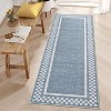 Washable Area Rug Living Room Rugs Modern Bordered Soft Throw Carpet Low Pile Non Slip Checkered Bedroom Rug Geometric Carpet for Nursery - 2 of 4
