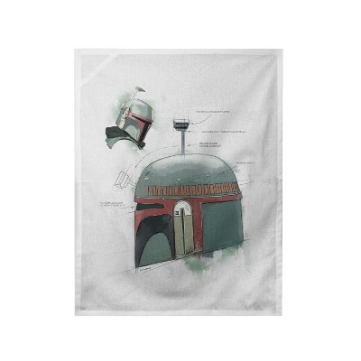 Star Wars Boba Fett Helmet Profile Dish Towel