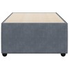 vidaXL Twin XL Bed Frame/Upholstered Bedstead - Modern Velvet Mattress Base in Dark Gray - 4 of 4