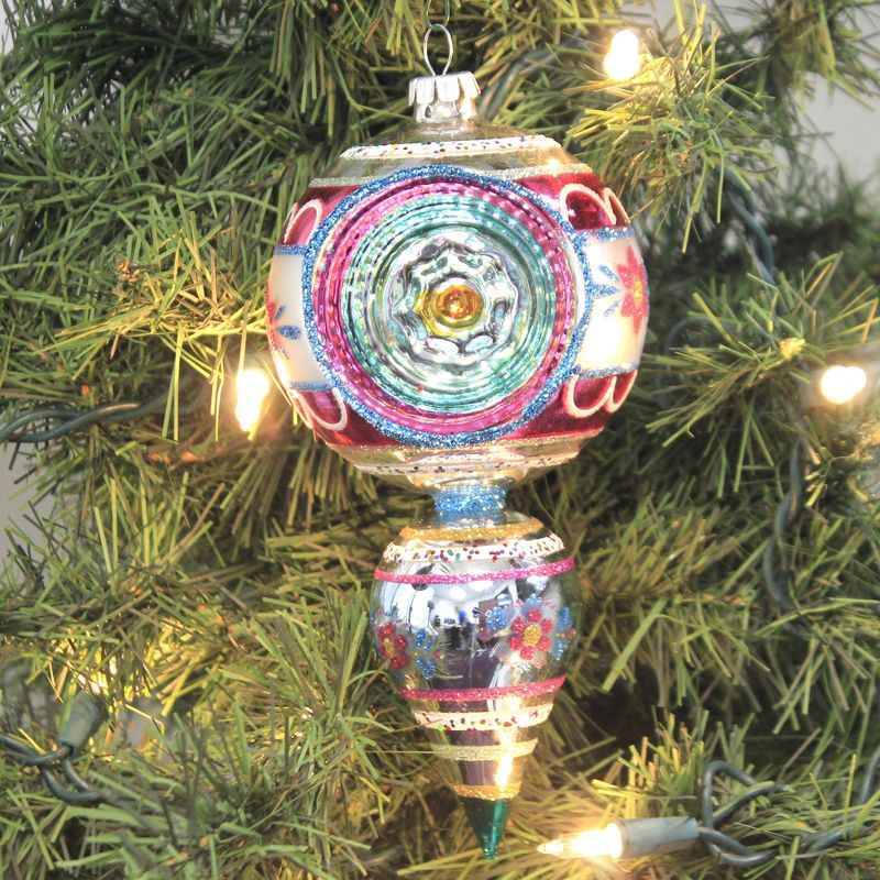 Shiny Brite 7.0 Inch Vc One Ball Drop With Reflector Ornament Vintage Celebration Tree Ornaments, 2 of 4