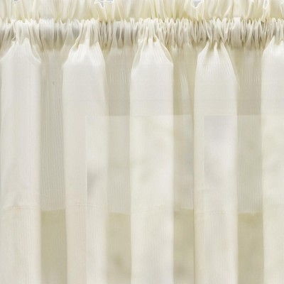Natural Shadow Stripe Rod Pocket Tailored Valance 82" x 12"