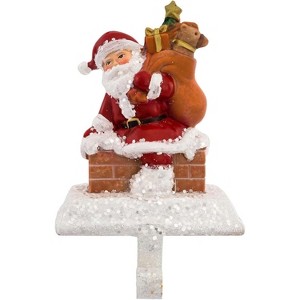 Resin Santa with Gift Box Stocking Holder, 6.5-Inch - 1 of 3