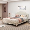 KWPZQEB Queen/King Size Bed Frame with Adjustable Headboard, Linen Fabric Padded Upholstered Platform Bed, No Box Spring Needed, Easy Assembly - 3 of 4
