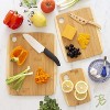 Attop 3-Piece Two-Tone Bamboo Cutting Board Set – Reversible Kitchen Boards for Chopping & Serving Cheese, Meat - 3 of 4