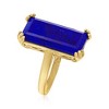 Ross-Simons Lapis Ring in 18kt Gold Over Sterling - 3 of 4