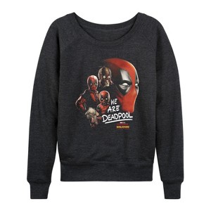 Women's - Marvel - Deadpool & Wolverine We Are Lightweight French Terry Wide Neck Long Sleeve Graphic Shirt - 1 of 4