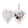 Ross-Simons Sterling Silver Heart Locket Necklace With 14kt Yellow Gold Cross - 3 of 4