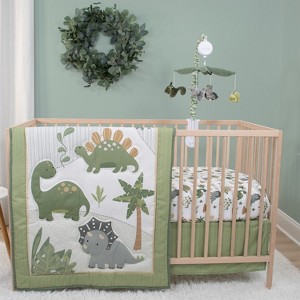 The Peanutshell Dinosaur Dreams Crib Bedding Set and Mobile - 4 Piece Set - 1 of 4