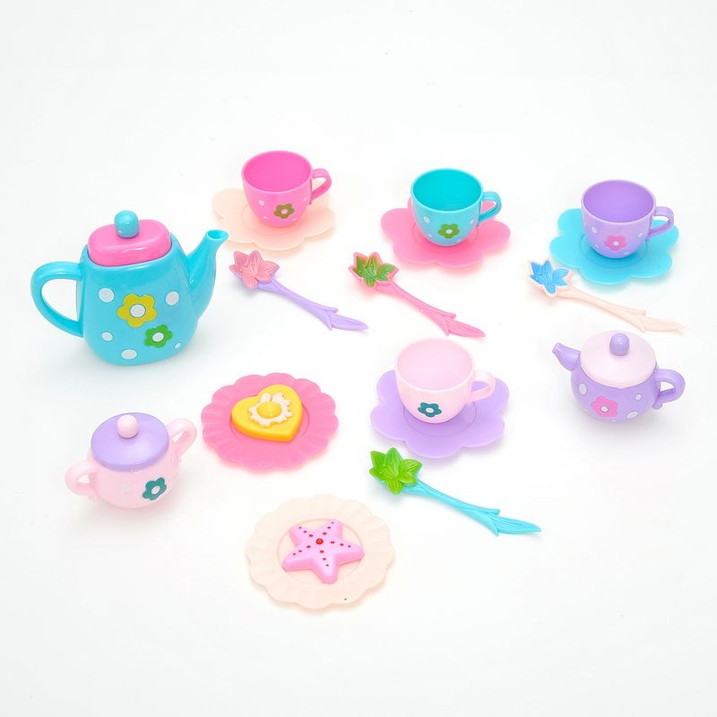 Ready! Set! Play! Link 21 Piece Tea Party Pretend Playset, Party Play Food For Kids, 5 of 10