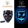 GustoWave 2/3PACK Halloween Scary Mask, LED Purge Mask with LED Light Up LED Mask for Cosplay, Halloween Costume, Halloween Festival Party-Unisex Mask - 4 of 4