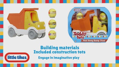 Toddler Push-Along Orange and Yellow Dump Truck Playset