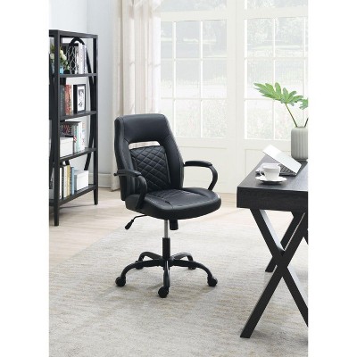 NicBex Adjustable Office Chair with Wheels,Modern Ergonomic Computer Chair,Faux Leather Swivel Desk Chair for Adult,Student