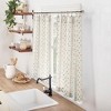 No. 918 2pc 54"x36" Riverwood Floral Stripe Print Semi-Sheer Kitchen Curtain Tier Pair Ivory - 4 of 4