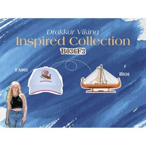 Drakkar Viking Model Ship – Wood Craft – 15 Inch Display Replica By Old Modern Handicrafts - 1 of 4