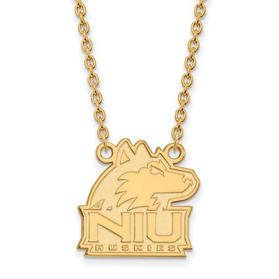 Black Bow Jewelry 10k Yellow Gold Northern Illinois Huskies NCAA Necklace 18 Inch