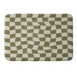 Warped Checkerboard Memory Foam Bath Mat - Deny Designs