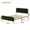 Velvet Upholstered Bed Frame with Headboard - 2 of 4