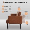 Pull-Point 2-in-1 Convertible Sofa Bed - Multi-functional couch bed for living room, small spaces & guest room use. - 3 of 4