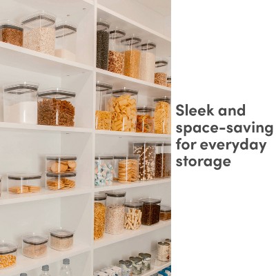 OU Airtight Food Storage Container 2.1qt, BPA Free Clear Plastic Food Storage Container with Leak Proof Lid, Stackable Kitchen Pantry Organizer — фото 5