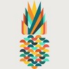 Junior's Design By Humans Geometric Pineapple By radiomode T-Shirt - 2 of 2
