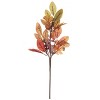 Transpac Fabric 24 in. Orange Harvest Watercolor Leaves Spray - 3 of 4
