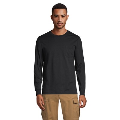 Lands' End Men's Tall Super-t Long Sleeve T-shirt With Pocket - Large ...