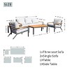 Moda Furnishings 5-person Outdoor Patio Aluminum Conversation Set With Gray Cushions - 3 of 4