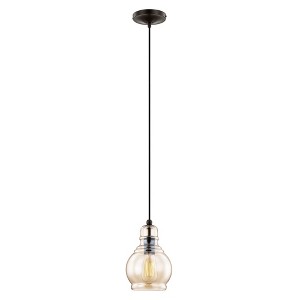 Livex Lighting Art Glass 1 - Light Pendant in  English Bronze - 1 of 1