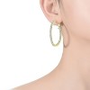 Guili Big Hoop Earrings with Colored Cubic Zirconia in Green, Red, Blue, Gold, Pink, and White, Featuring a Bold Design, Perfect for Statement Looks - 3 of 3
