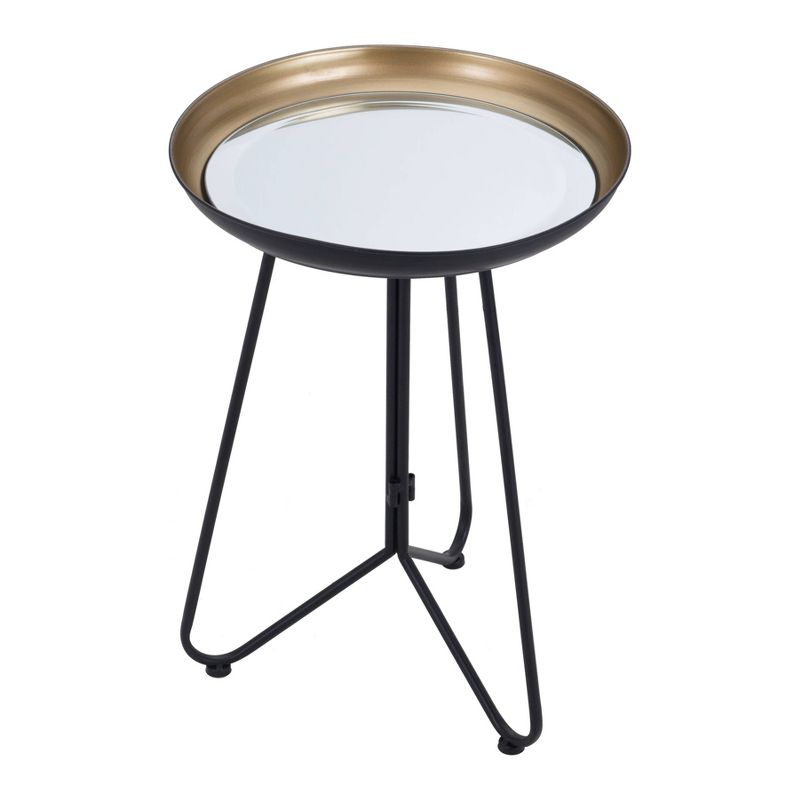 Flint Accent Table Gold/Black - ZM Home, 5 of 10
