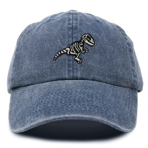 Dalix Fossil Embroidered Dinosaur T Rex Cotton Dad Hat Baseball Cap Adjustable Mens - 1 of 4