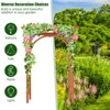 Tangkula 84.5" Outdoor Wood Arbor Natural Finish Arch Trellis Pergola Lattice - 2 of 4