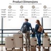 Kumasinova 1/2/4 Pcs Hardshell ABS Luggage Set,Lightweight Extandable Checked Suitcases,Airline-Approved Spinner Suitcase with TSA Lock - 3 of 4
