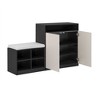 Okak Modern Freestanding Shoe Cabinet Console with Storage Bench & Shelves,Space Saving Shoe Rack for Corridors, Entrances - 4 of 4