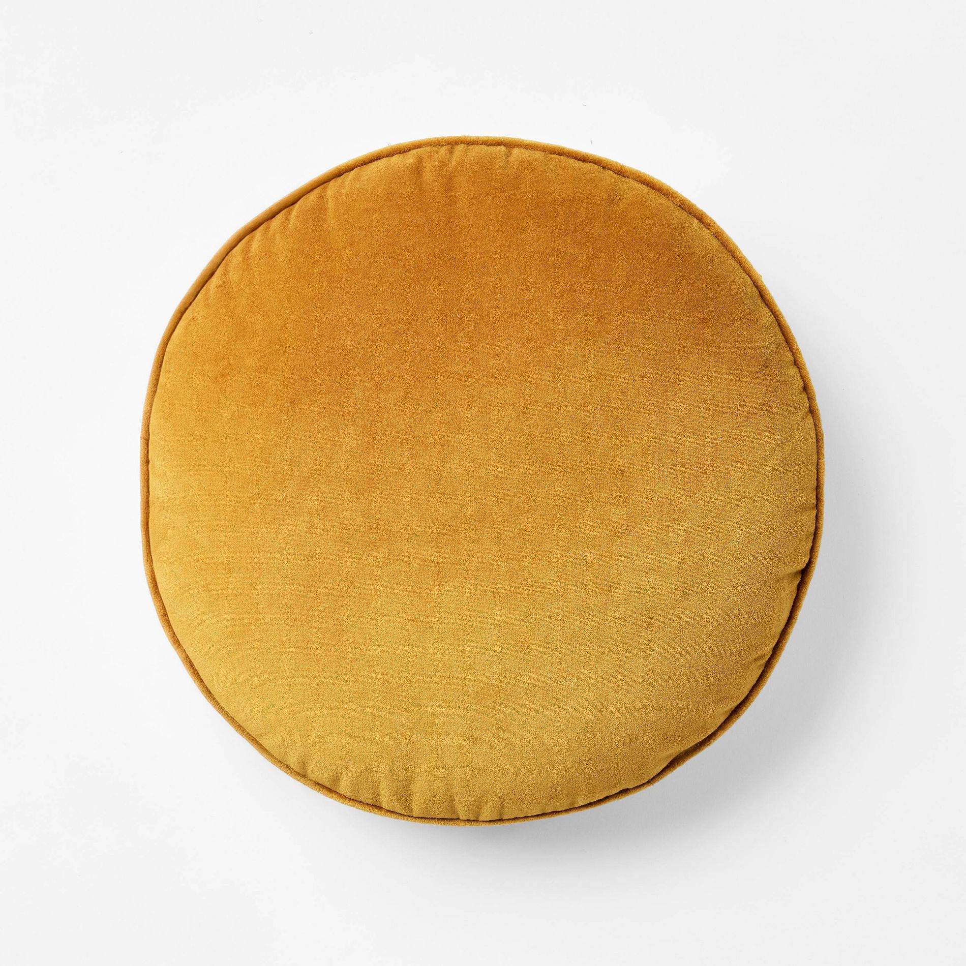 Round Velvet Throw Pillow Camel - Threshold™ designed w/Studio McGee