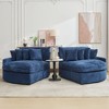 Hyleory Corduroy Oversized left and right chaise lounge Sectional Sofa with 8 pillows,Upholstered Convertible Sofa - 4 of 4