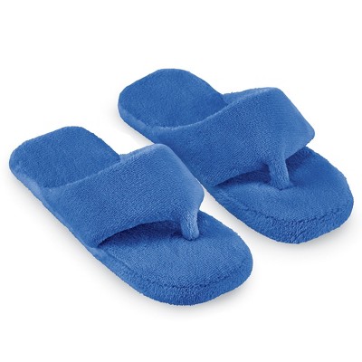 Collections Etc Classic Spa-style Thong Terry House Slippers Large ...