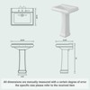Bathroom Pedestal Sinks,Rectangular Pedestal Sink - 2 of 4
