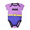 Warner Bros Girl's 5-Pack Justice League Roleplay Baby Bodysuit Creeper Set - Wonder Woman, Batgirl, Supergirl - Size 12M - 3 of 4